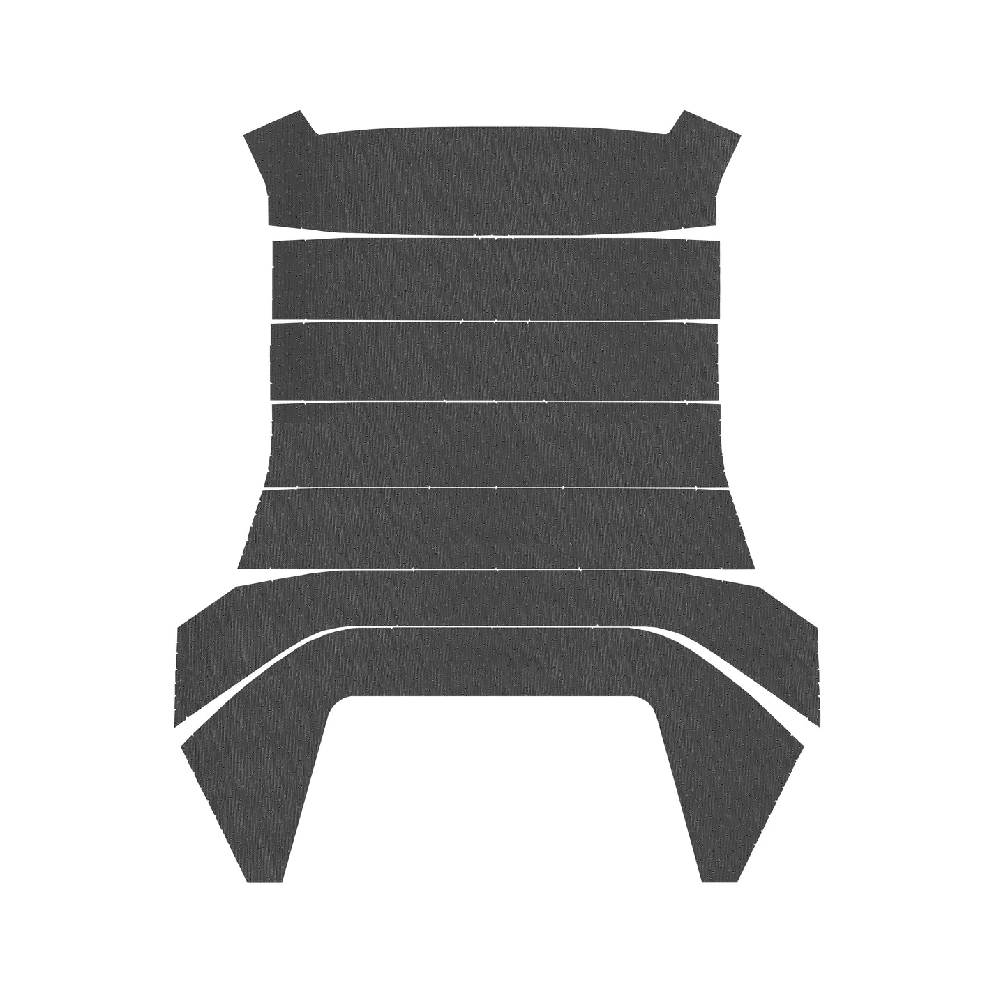 70-71 DUSTER & 71 DEMON '6-BOW' HEADLINER (WEYMOUTH PERFORATED) - BLACK