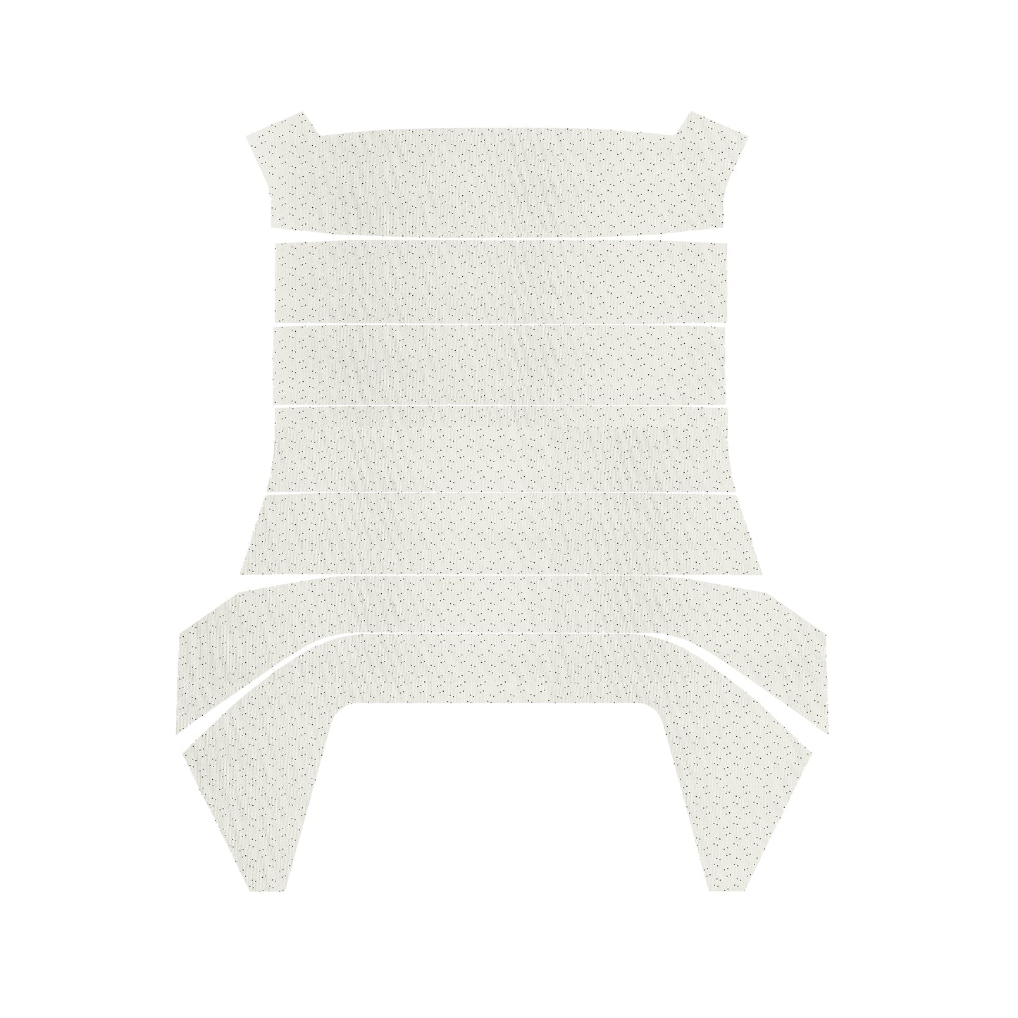 70-71 DUSTER & 71 DEMON '6-BOW' HEADLINER (WEYMOUTH PERFORATED) - WHITE