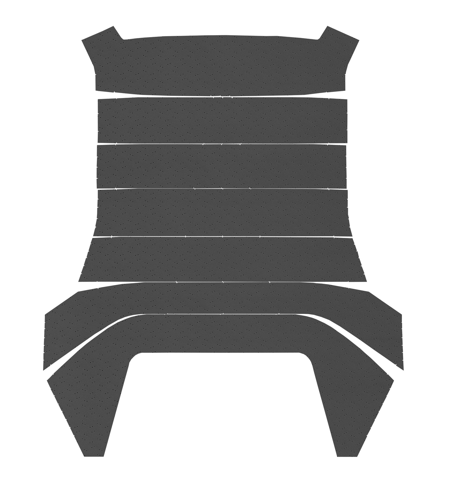70-71 DUSTER & 71 DEMON '6-BOW' HEADLINER (FINE PEMBROOK PERFORATED) - BLACK