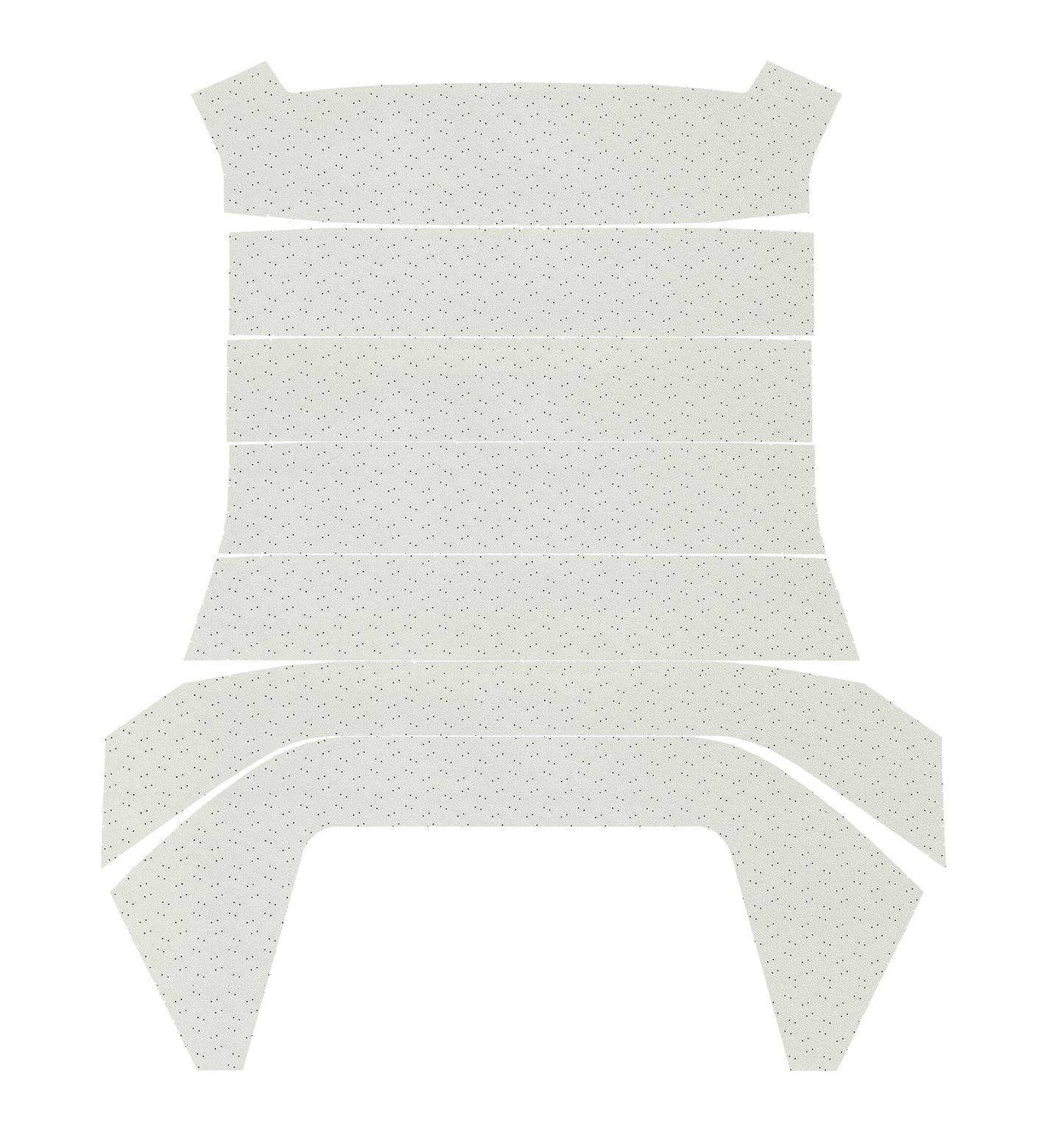 70-71 DUSTER & 71 DEMON '6-BOW' HEADLINER (FINE PEMBROOK PERFORATED) - WHITE