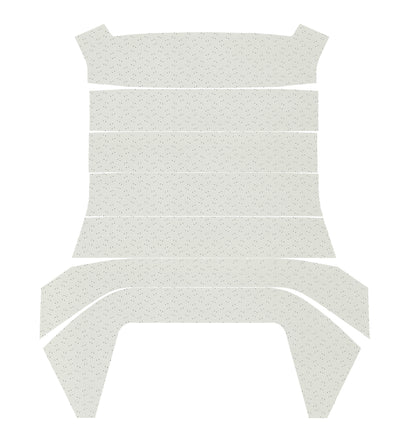 70-71 DUSTER & 71 DEMON '6-BOW' HEADLINER (FINE PEMBROOK PERFORATED) - WHITE