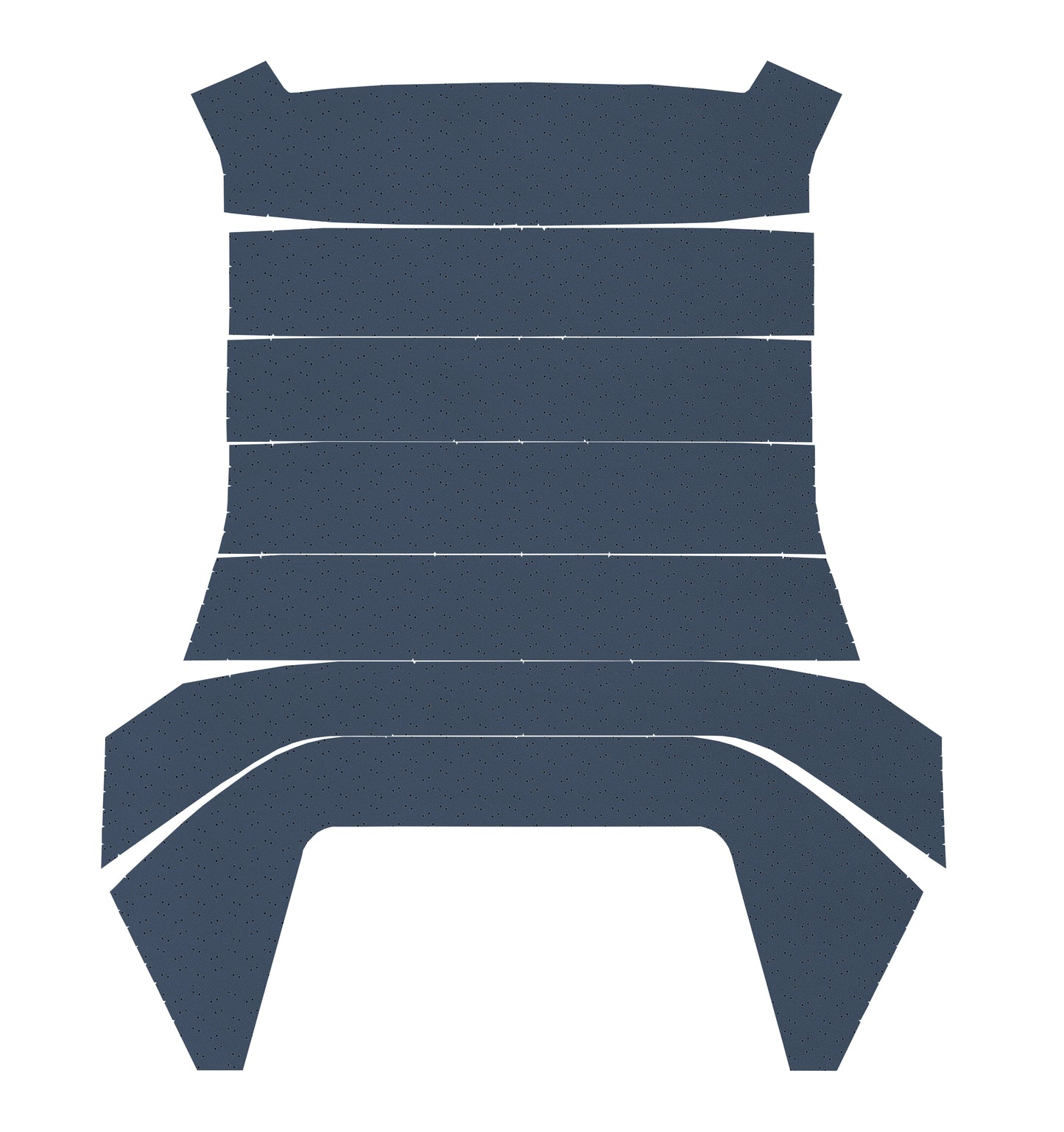 70-71 DUSTER & 71 DEMON '6-BOW' HEADLINER (FINE PEMBROOK PERFORATED) - DARK BLUE