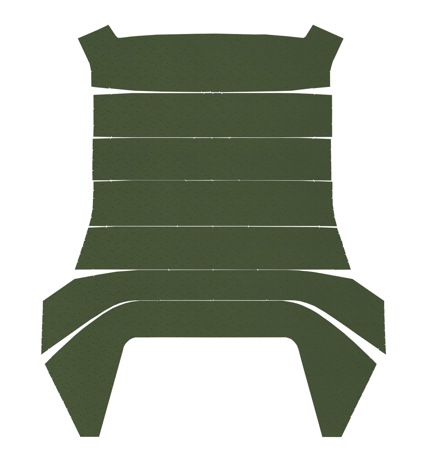 70-71 DUSTER & 71 DEMON '6-BOW' HEADLINER (FINE PEMBROOK PERFORATED) - GREEN