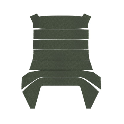 70-71 DUSTER & 71 DEMON '6-BOW' HEADLINER (WEYMOUTH PERFORATED) - GREEN