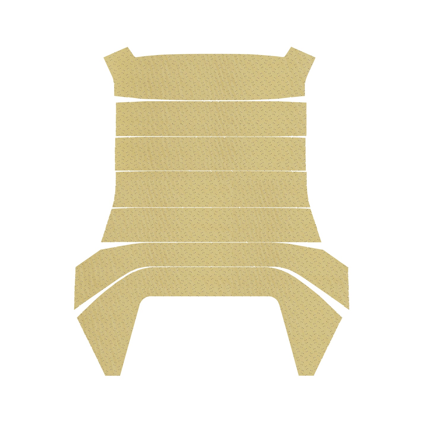 70-71 DUSTER & 71 DEMON '6-BOW' HEADLINER (WEYMOUTH PERFORATED) - SANDALWOOD