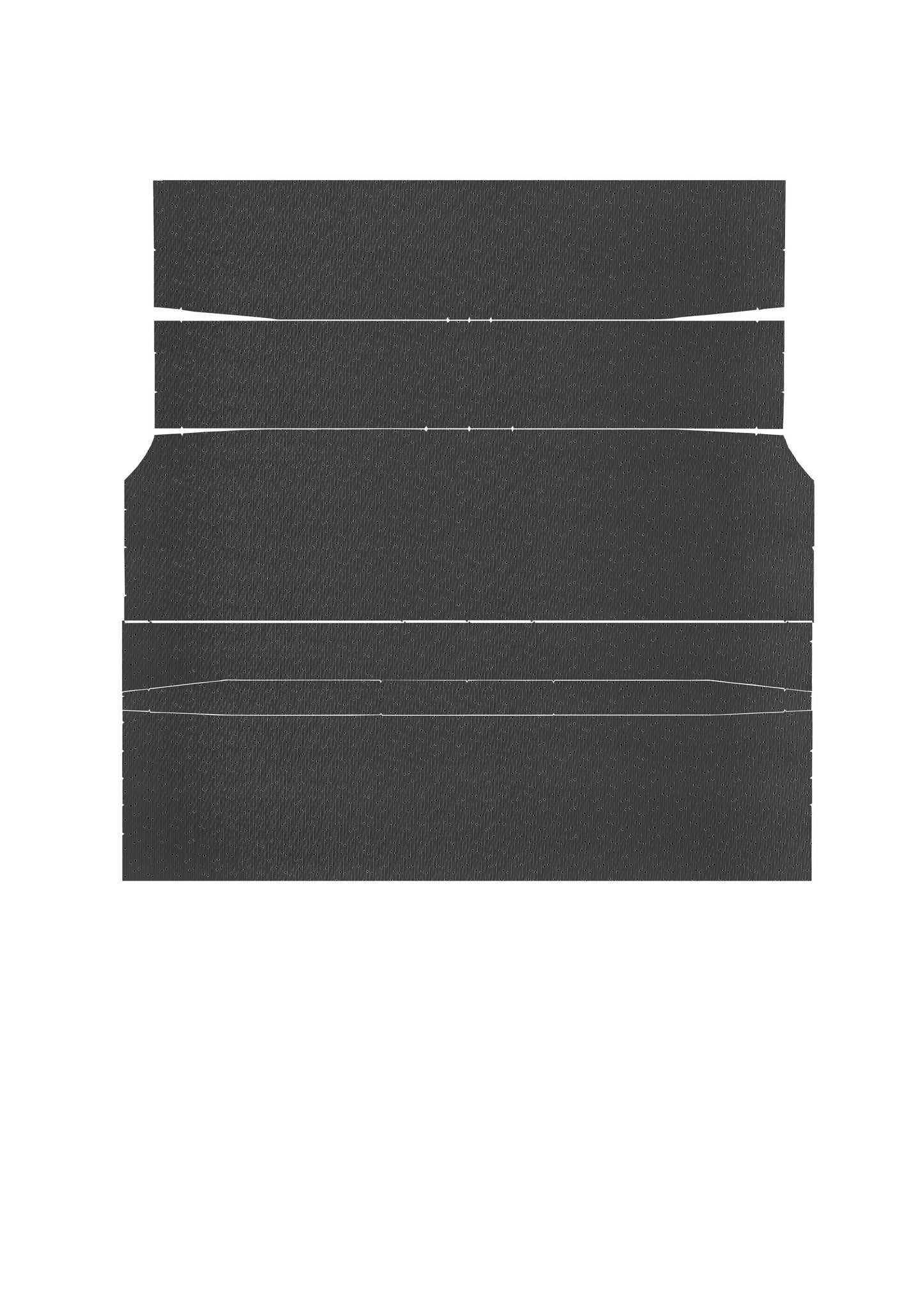 71-72 BARRACUDA HARDTOP '4-BOW' HEADLINER (WEYMOUTH PERFORATED) - BLACK