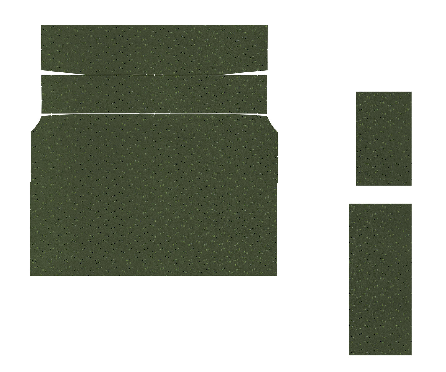 71-72 BARRACUDA HARDTOP '4-BOW' HEADLINER (FINE PEMBROOK PERFORATED) - GREEN