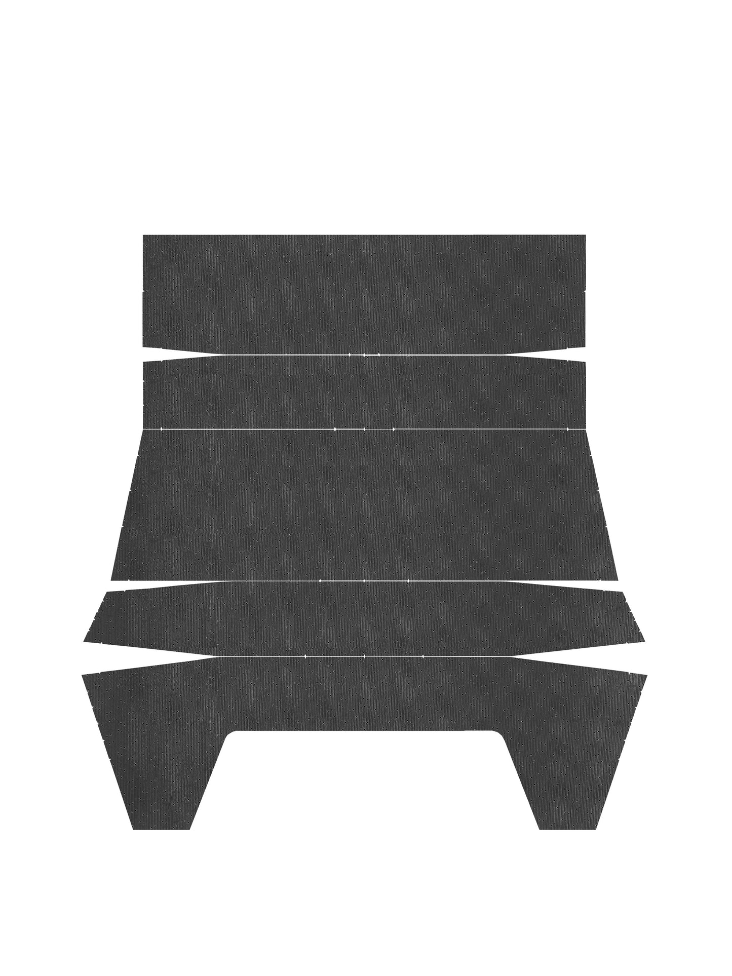 71-72 CHALLENGER HARDTOP '4-BOW' HEADLINER (WEYMOUTH PERFORATED) - BLACK