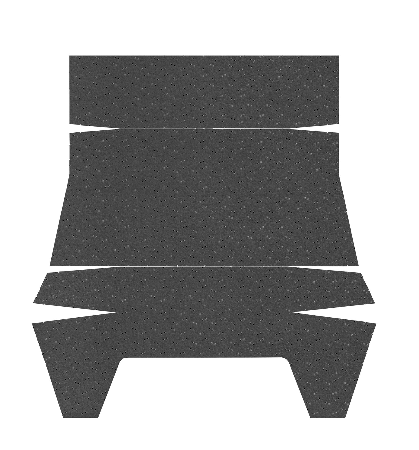 71-72 CHALLENGER HARDTOP '4-BOW' HEADLINER (FINE PEMBROOK PERFORATED) - BLACK
