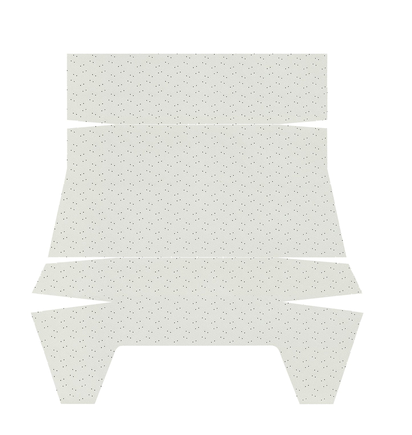 71-72 CHALLENGER HARDTOP '4-BOW' HEADLINER (FINE PEMBROOK PERFORATED) - WHITE