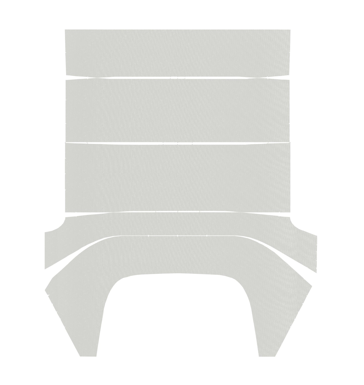 71-72 DUSTER/DEMON '4-BOW' HEADLINER (FINE PEMBROOK PERFORATED) - WHITE