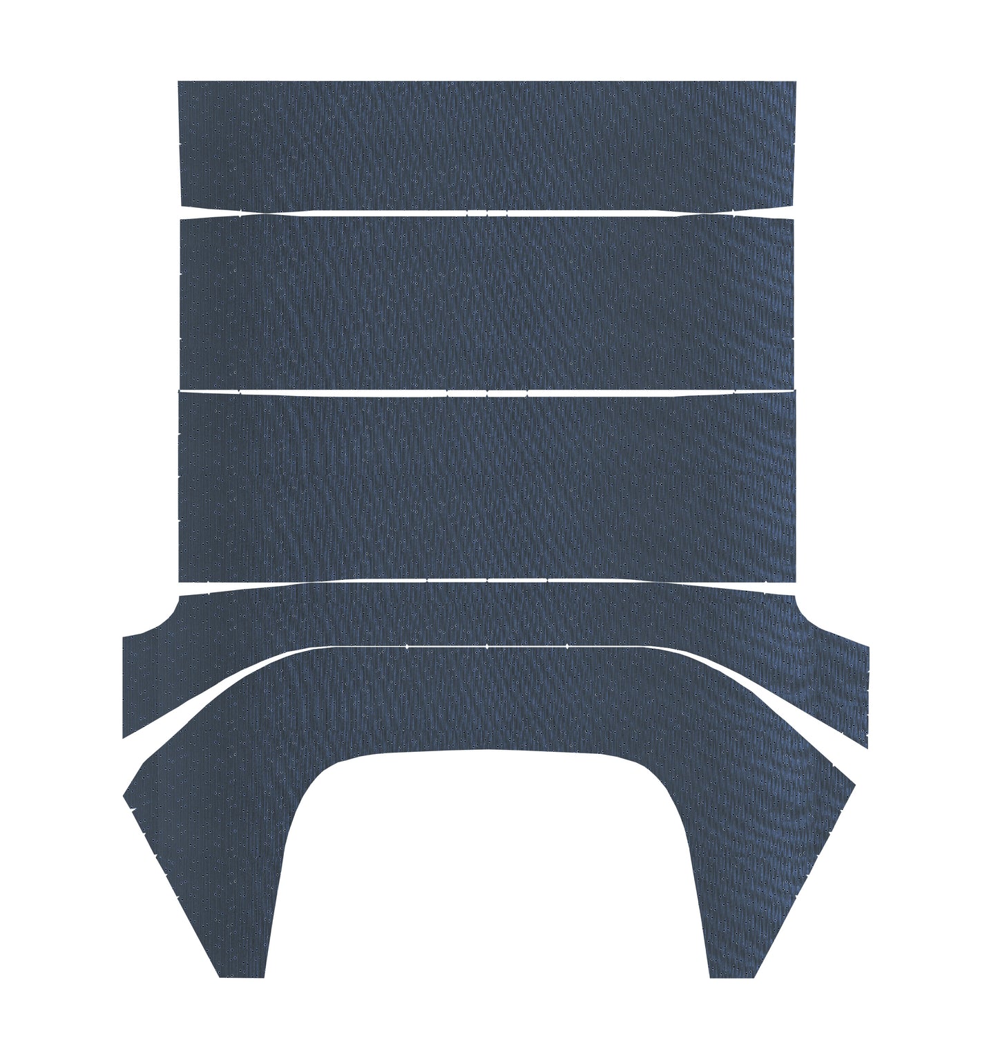 71-72 DUSTER/DEMON '4-BOW' HEADLINER (FINE PEMBROOK PERFORATED) - DARK BLUE