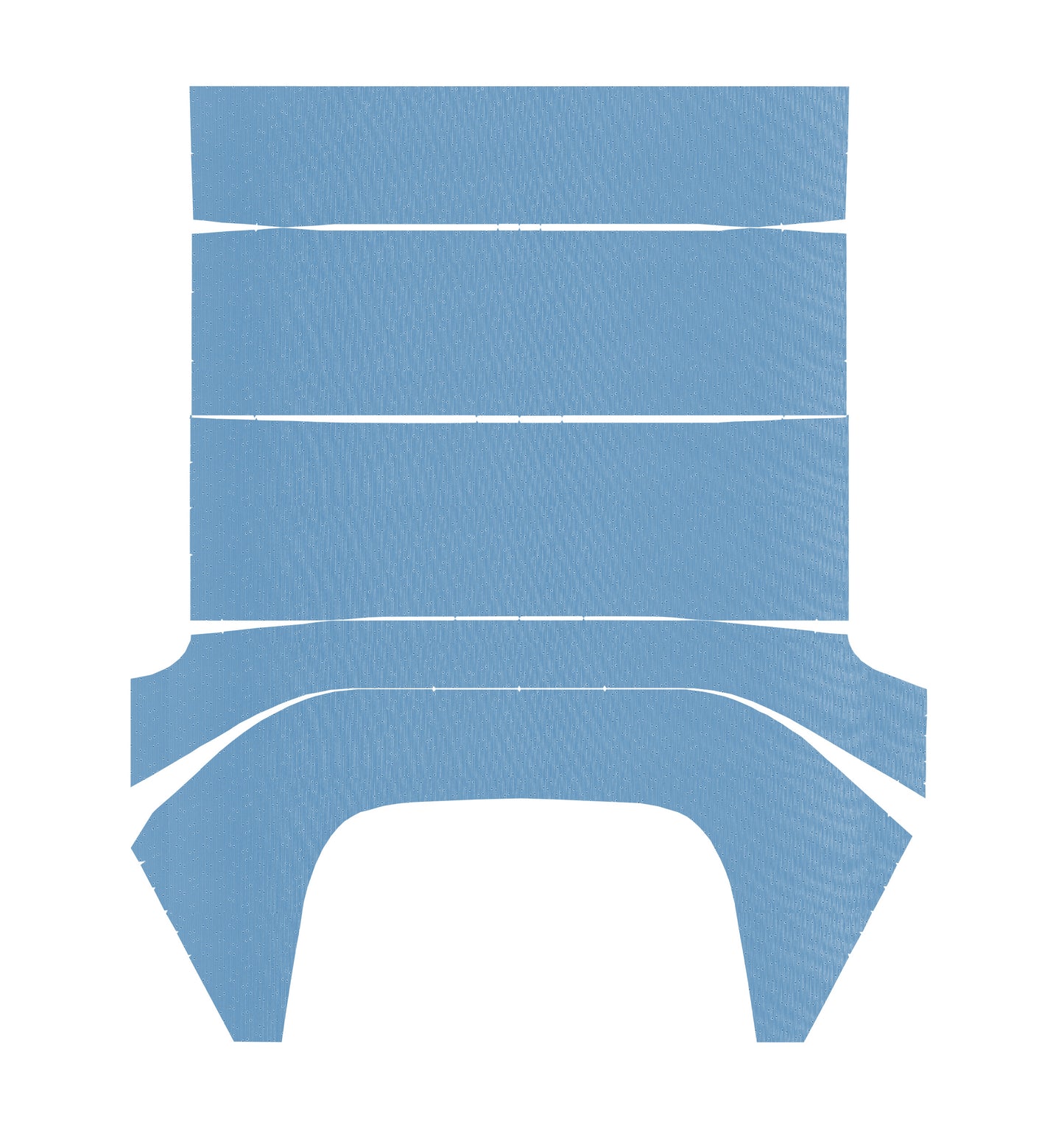 71-72 DUSTER/DEMON '4-BOW' HEADLINER (FINE PEMBROOK PERFORATED) - BRIGHT BLUE