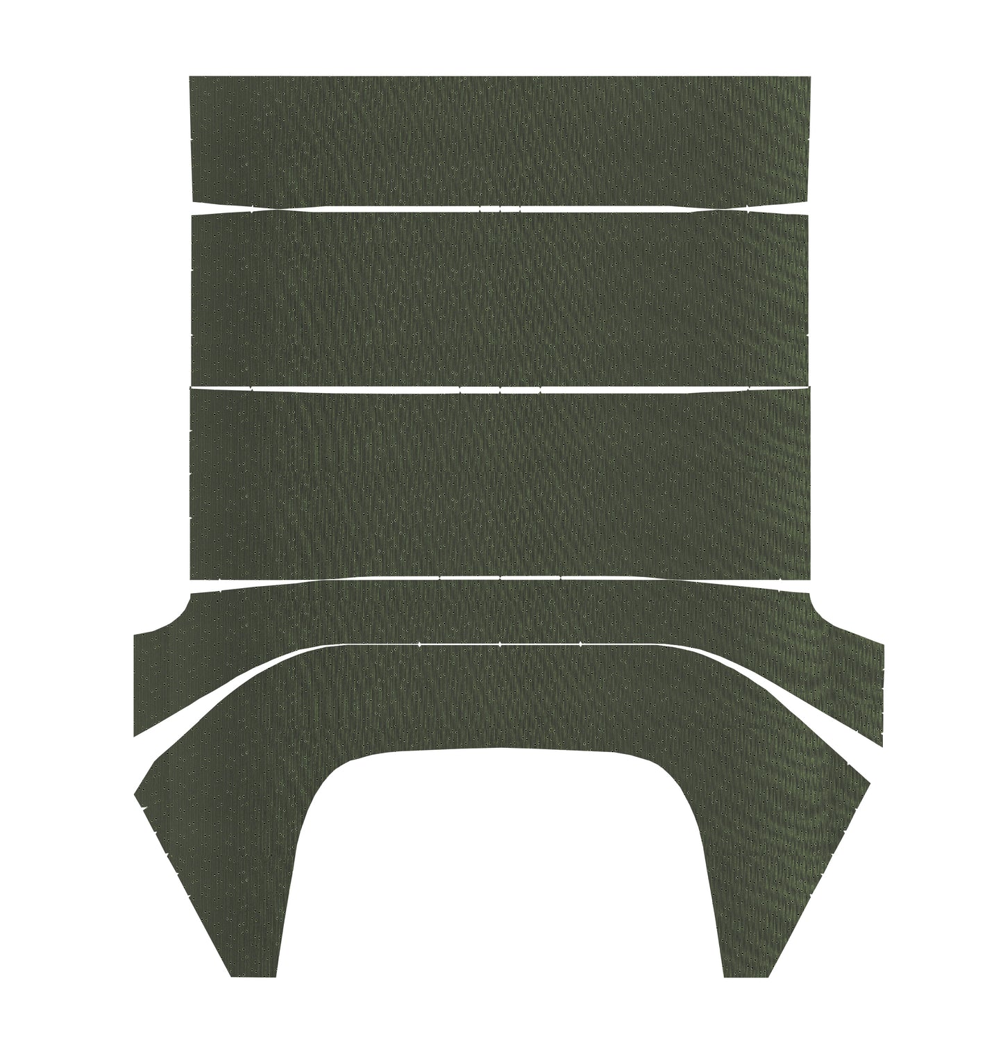 71-72 DUSTER/DEMON '4-BOW' HEADLINER (FINE PEMBROOK PERFORATED) - GREEN