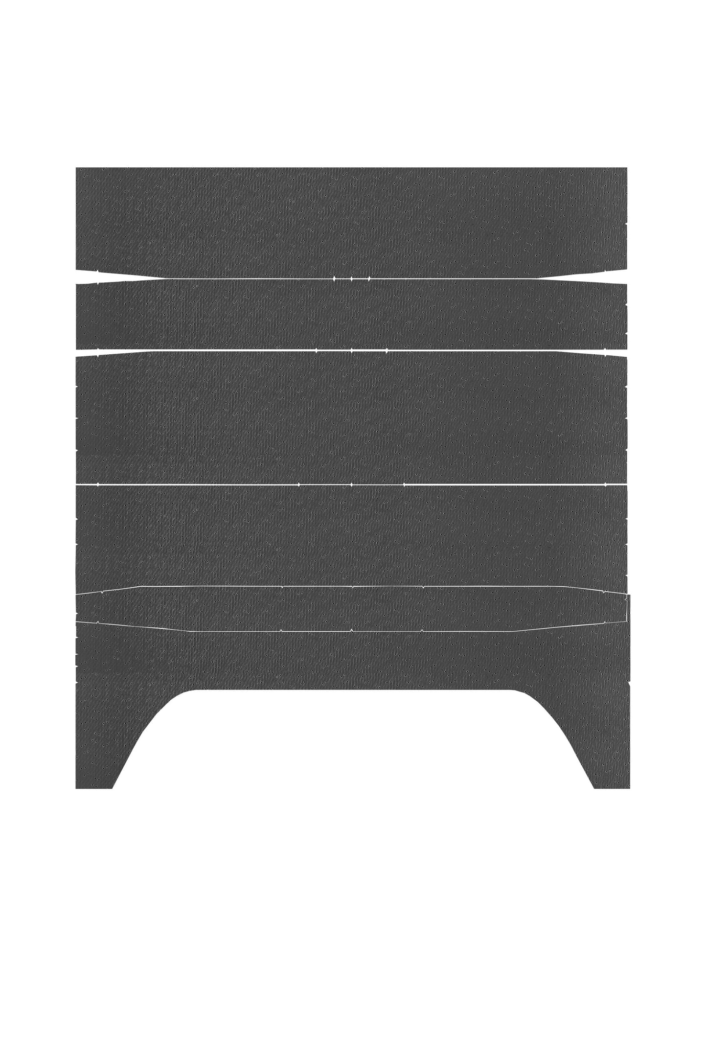 71-72 CHARGER/SATELLITE/ROADRUNNER/GTX '4-BOW' HEADLINER (WEYMOUTH PERFORATED) - BLACK