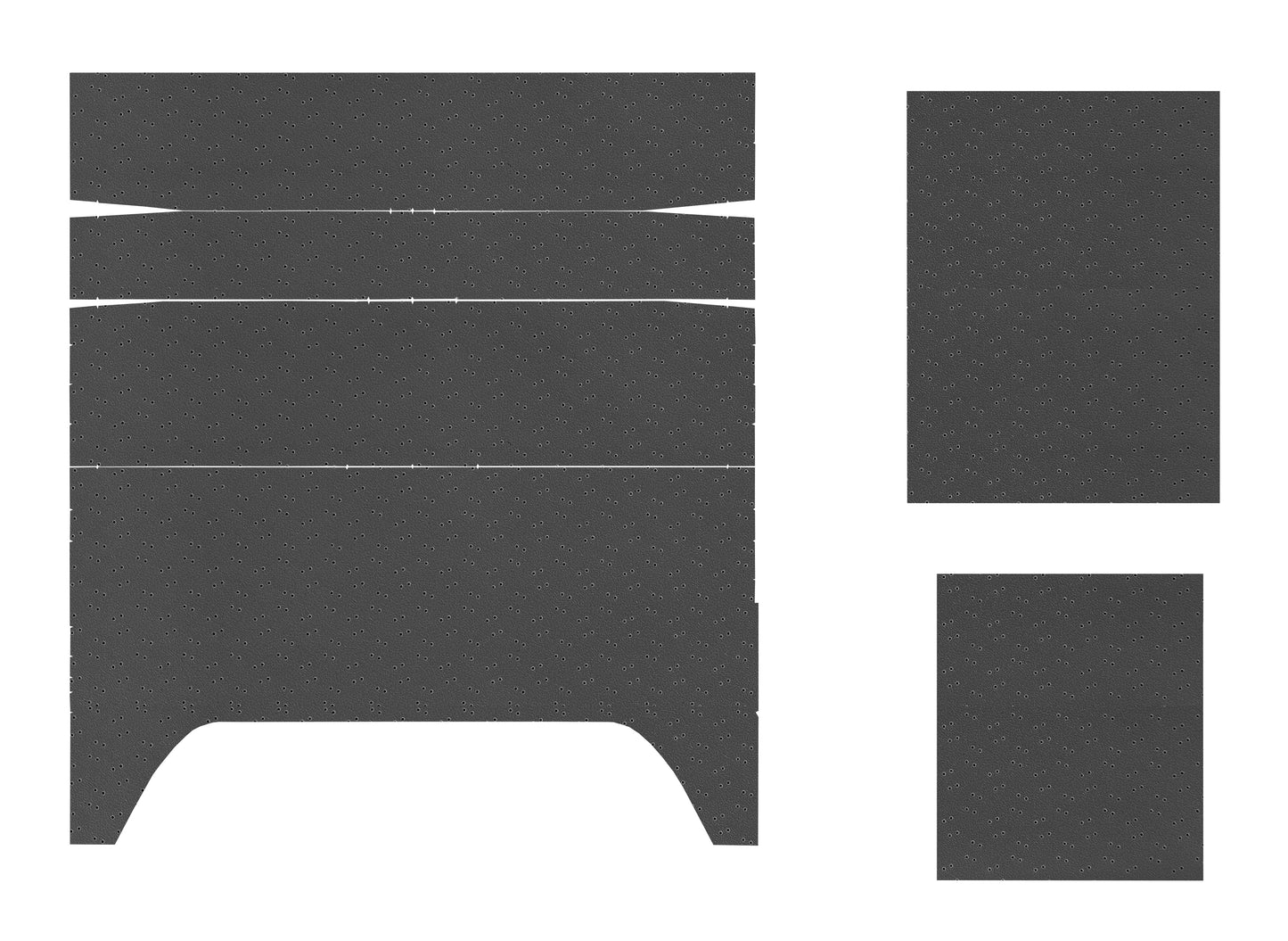 71-72 CHARGER/SATELLITE/ROADRUNNER/GTX '4-BOW' HEADLINER (FINE PEMBROOK PERFORATED) - BLACK