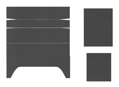 71-72 CHARGER/SATELLITE/ROADRUNNER/GTX '4-BOW' HEADLINER (FINE PEMBROOK PERFORATED) - BLACK