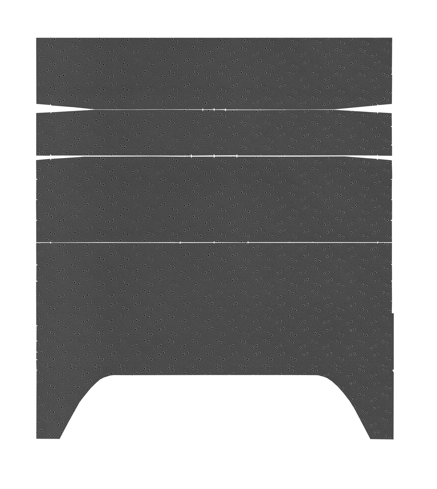 71-72 CHARGER/SATELLITE/ROADRUNNER/GTX '4-BOW' HEADLINER (FINE PEMBROOK PERFORATED) - BLACK