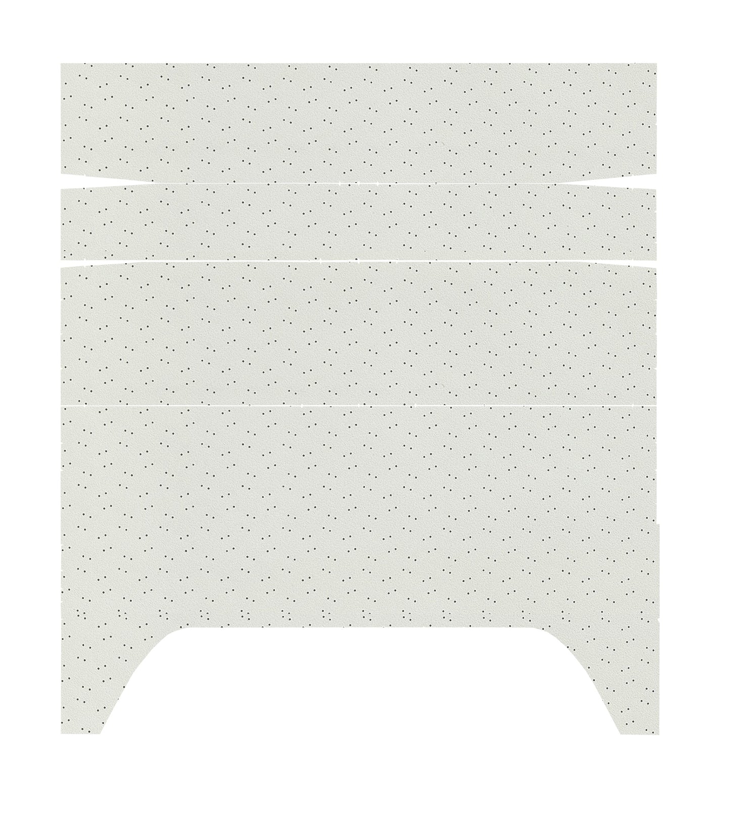 71-72 CHARGER/SATELLITE/ROADRUNNER/GTX '4-BOW' HEADLINER (FINE PEMBROOK PERFORATED) - WHITE