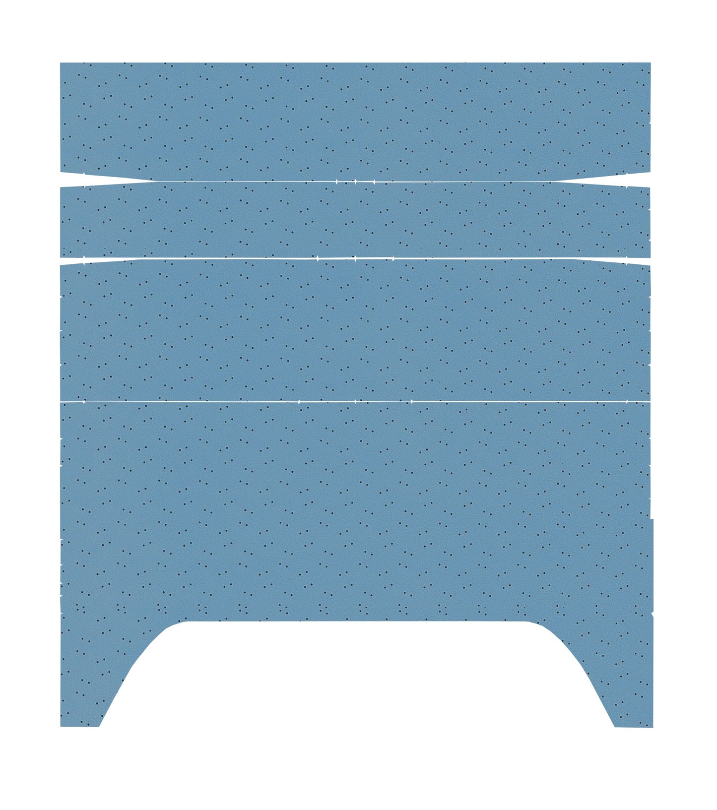 71-72 CHARGER/SATELLITE/ROADRUNNER/GTX '4-BOW' HEADLINER (FINE PEMBROOK PERFORATED) - BRIGHT BLUE