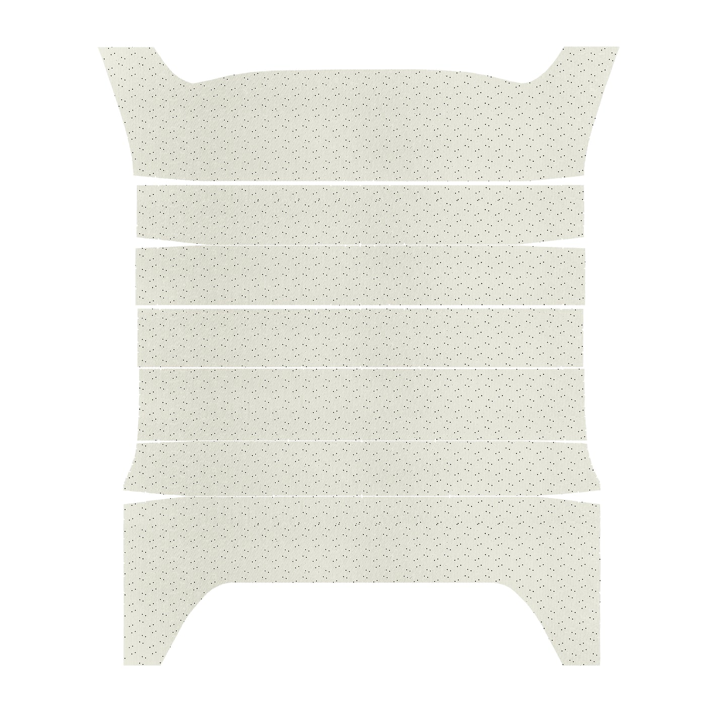 71 CHARGER/SATELLITE/ROADRUNNER/GTX '6-BOW' HEADLINER (WEYMOUTH PERFORATED) - WHITE