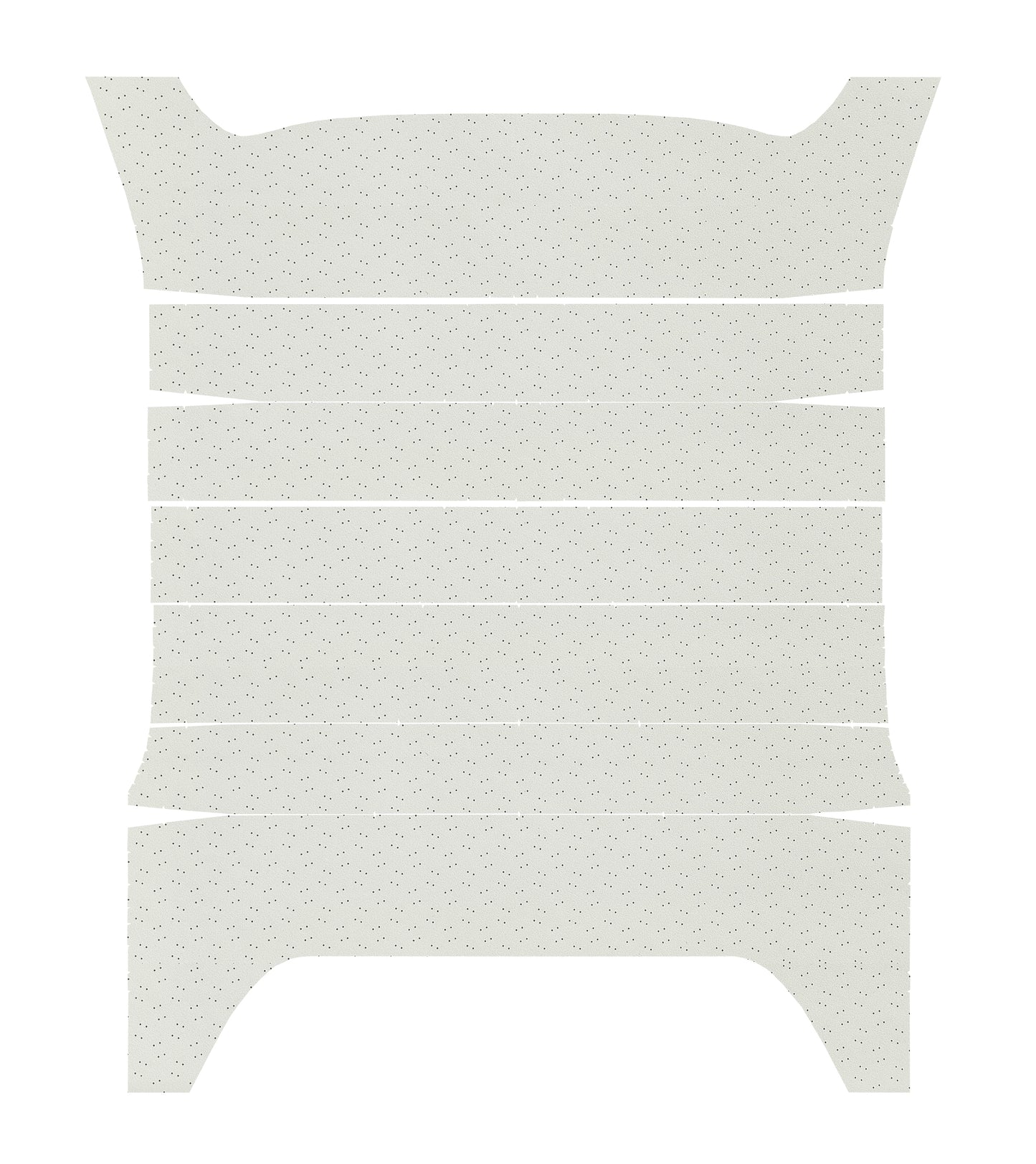 71 CHARGER/SATELLITE/ROADRUNNER/GTX '6-BOW' HEADLINER (FINE PEMBROOK PERFORATED) - WHITE