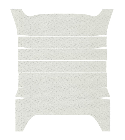 71 CHARGER/SATELLITE/ROADRUNNER/GTX '6-BOW' HEADLINER (FINE PEMBROOK PERFORATED) - WHITE