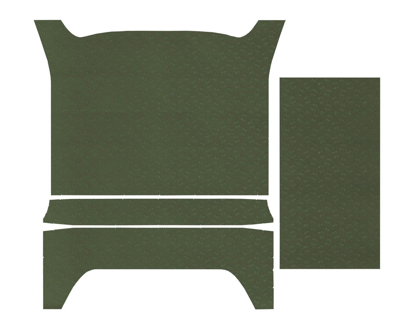 71-72 CHARGER/SATELLITE/ROADRUNNER/GTX WITH SUNROOF' HEADLINER (FINE PEMBROOK PERFORATED) - GREEN