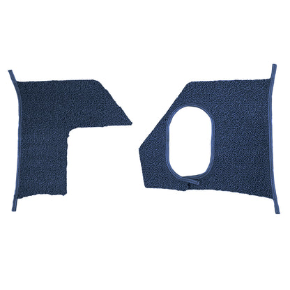 64 SKYLARK/GS KICK PANEL CARPET WITH A/C & DRIVERSIDE FRESH AIR VENT - BLUE