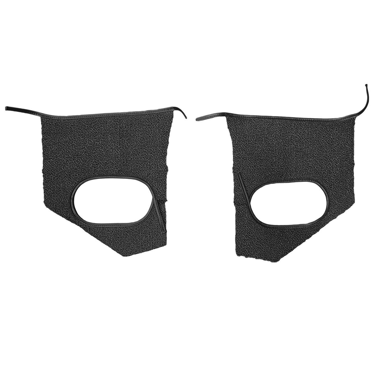 64 CUTLASS/442/SKYLARK/GS KICK PANEL CARPET WITH DRIVERSIDE FRESH AIR VENT & NO A/C - BLACK