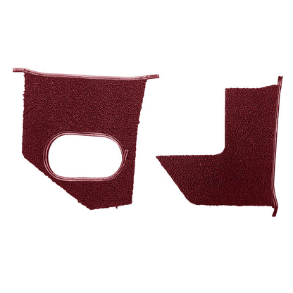 66 CUTLASS/442 KICK PANEL CARPET WITH A/C & DRIVERSIDE FRESH AIR VENT - MAROON