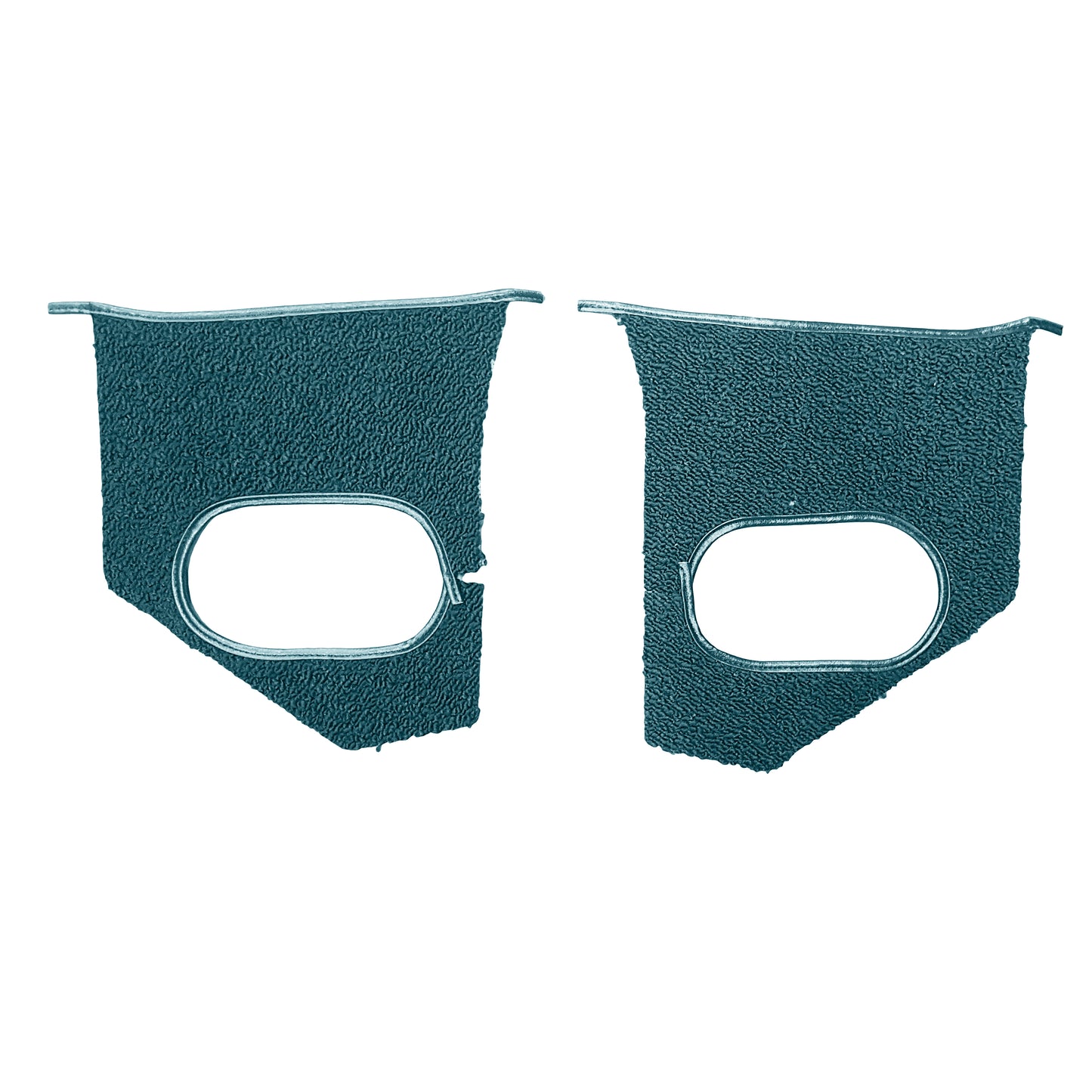66 SKYLARK/GS KICK PANEL CARPET WITH DRIVERSIDE FRESH AIR VENT & NO A/C - AQUA