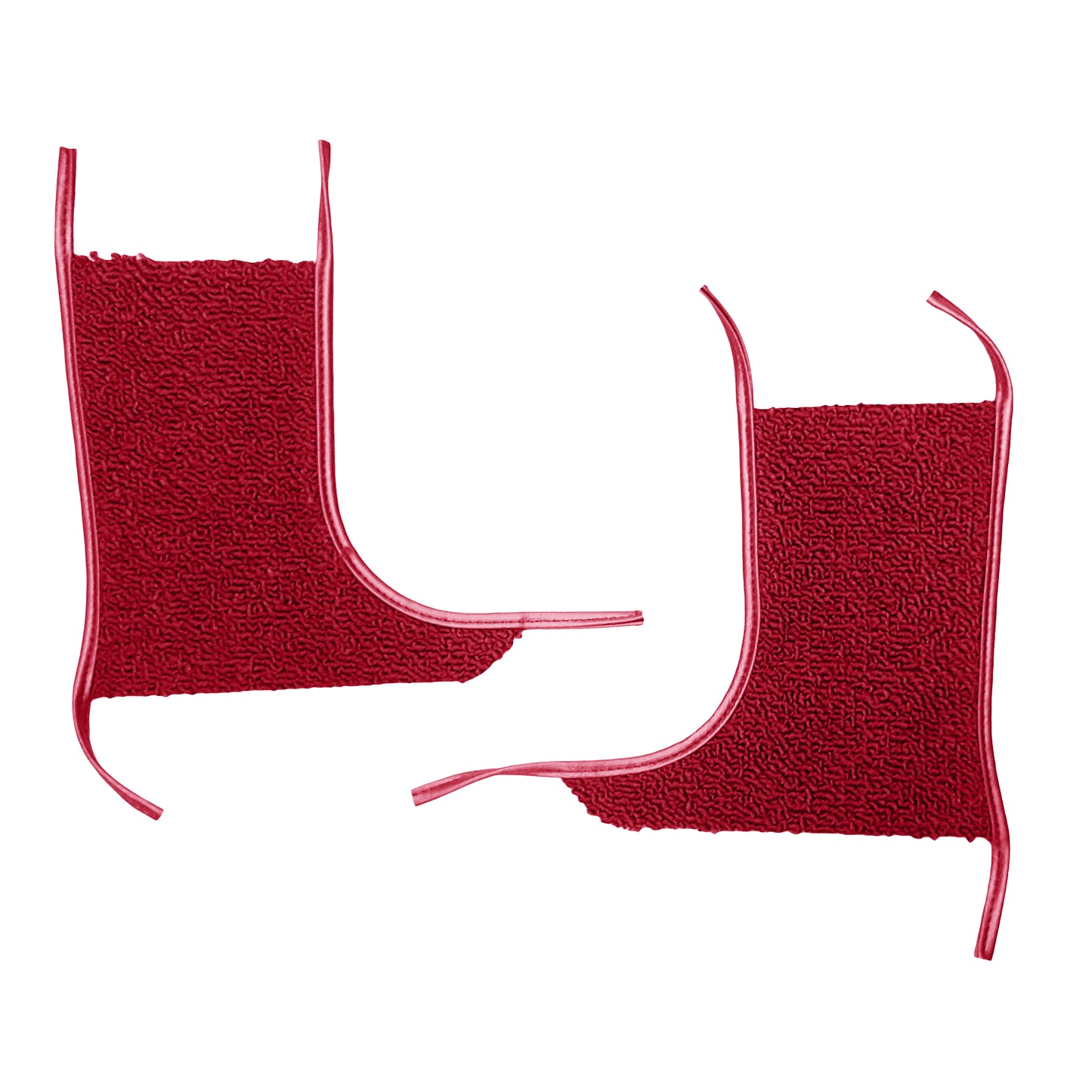 67 SKYLARK/GS KICK PANEL CARPET WITH DRIVERSIDE FRESH AIR VENT & NO A/C - RED