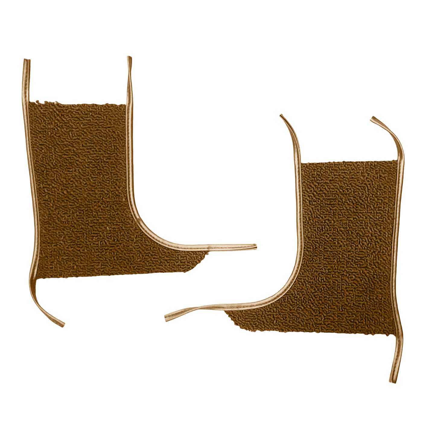 1967 GM A-BODY KICK PANEL CARPET W/F/AIR & NO A/C - DK SADDLE