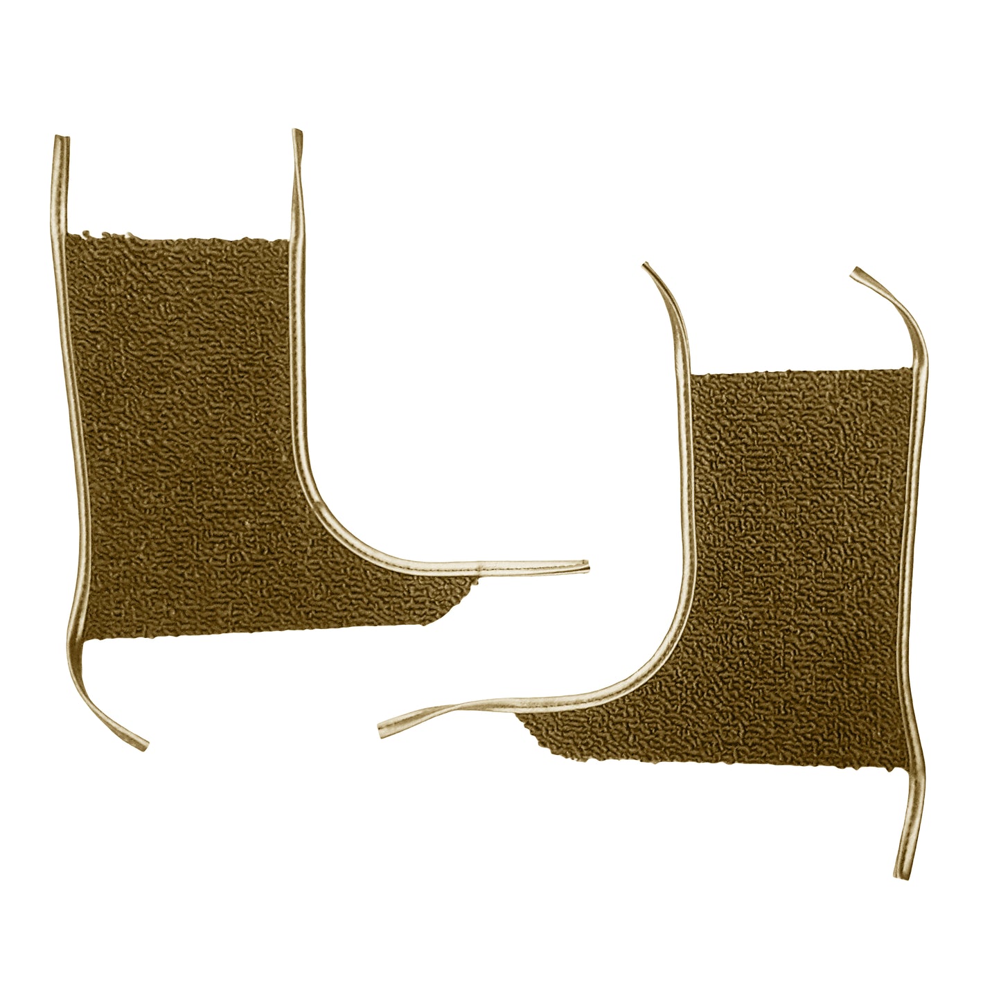 67 CUTLASS/442/SKYLARK/GS KICK PANEL CARPET WITH DRIVERSIDE FRESH AIR VENT & NO A/C - DARK GOLD
