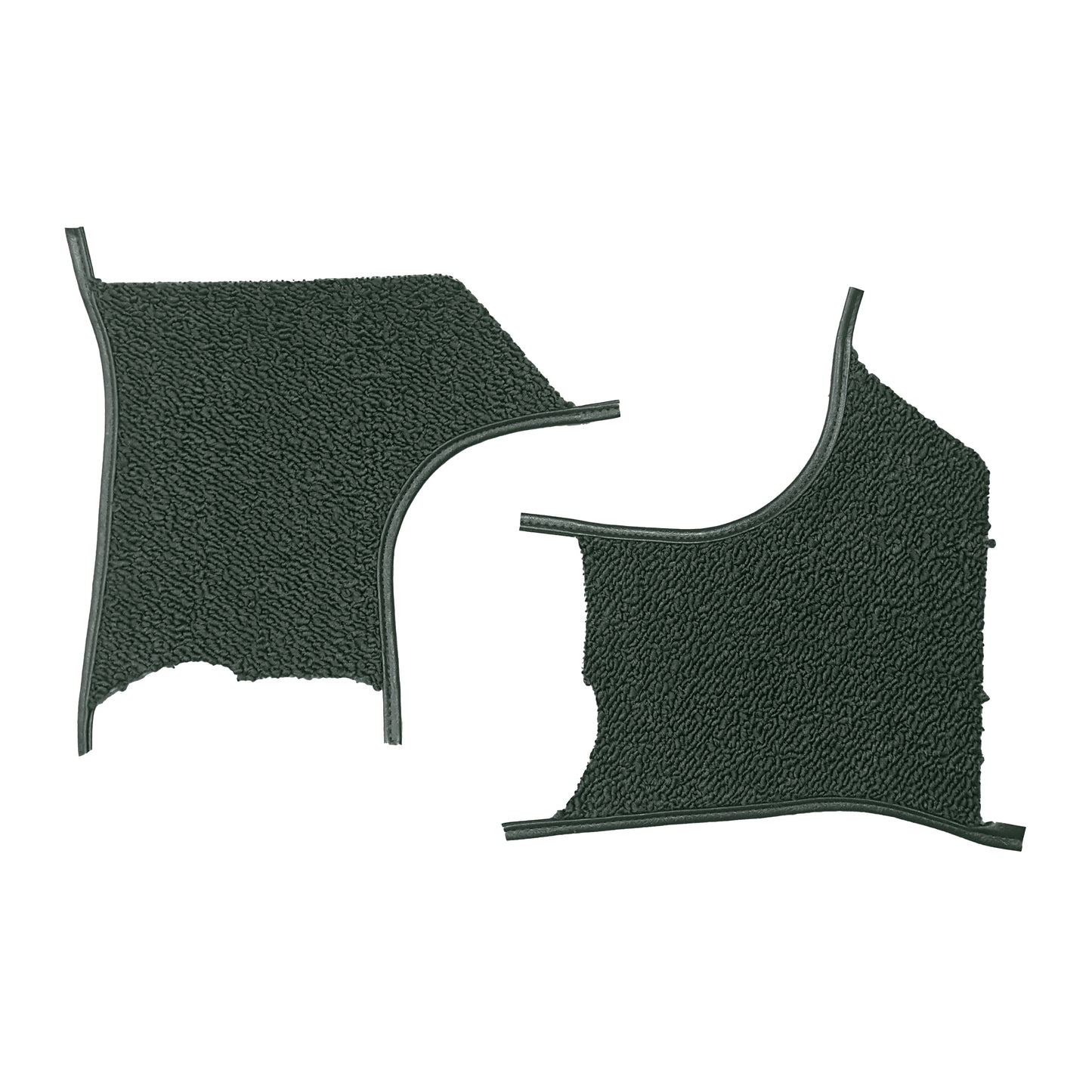 70/72 CUTLASS/442/SKYLARK/GS COUPE KICK PANEL CARPET WITHOUT A/C - DARK GREEN