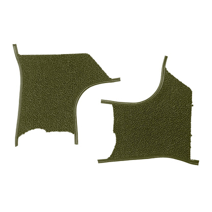 69-72 CUTLASS/442/SKYLARK/GS COUPE KICK PANEL CARPET WITHOUT A/C - OLIVE GREEN
