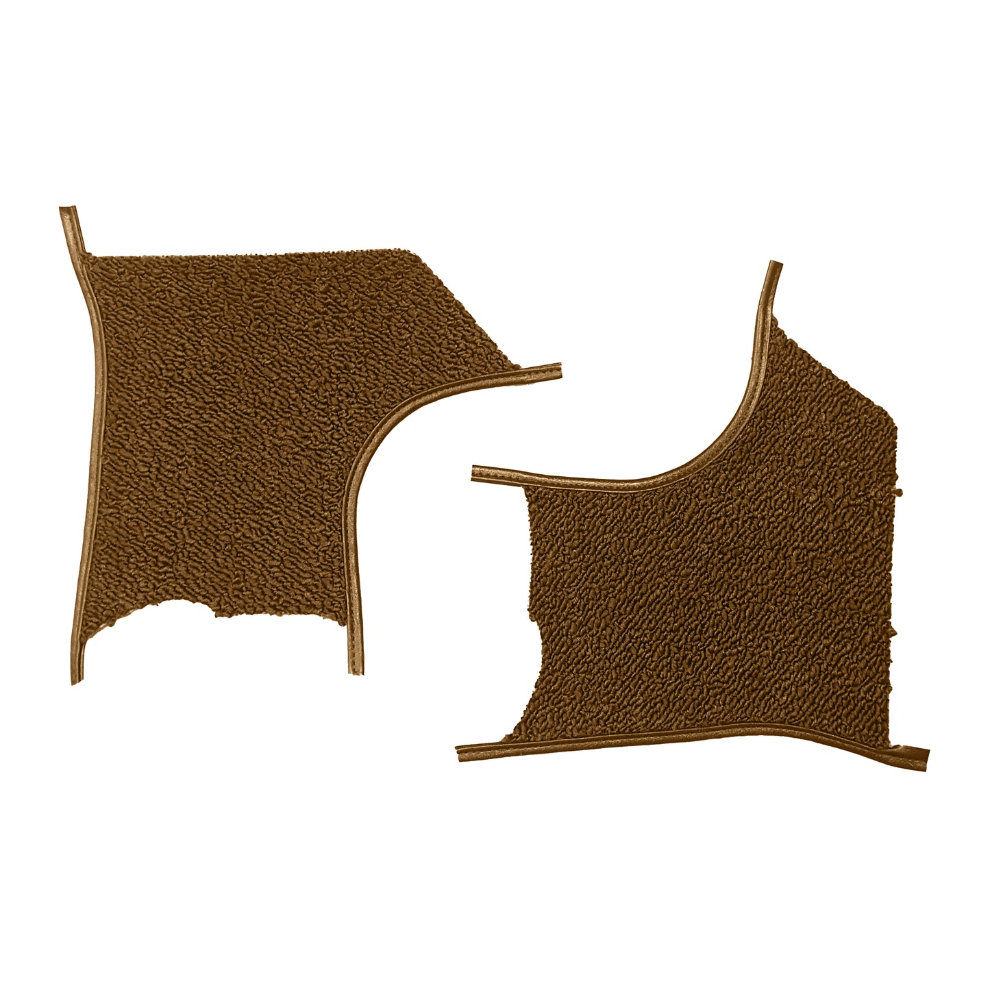 70-72 CUTLASS/442/SKYLARK/GS COUPE KICK PANEL CARPET WITHOUT A/C - DARK SADDLE