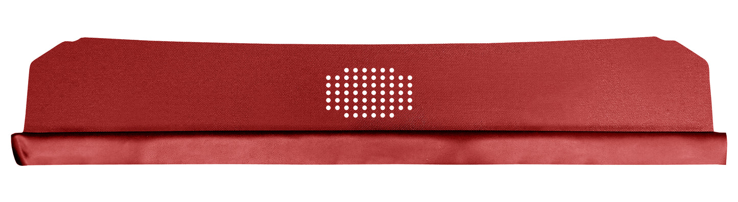 67 CHEVELLE/MALIBU HARDTOP PACKAGE TRAY WITH CENTER SPEAKER CUT-OUT - RED