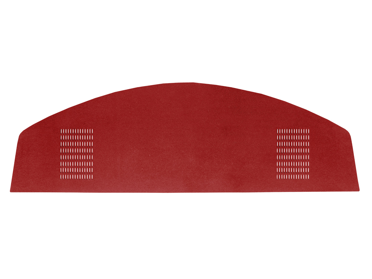 69 BARRACUDA HARDTOP PACKAGE TRAY WITH SPEAKER CUT-OUTS - RED