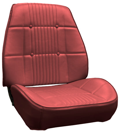68 CORONET 500/RT RALLYE BUCKET SEAT UPHOLSTERY - RED/MAROON
