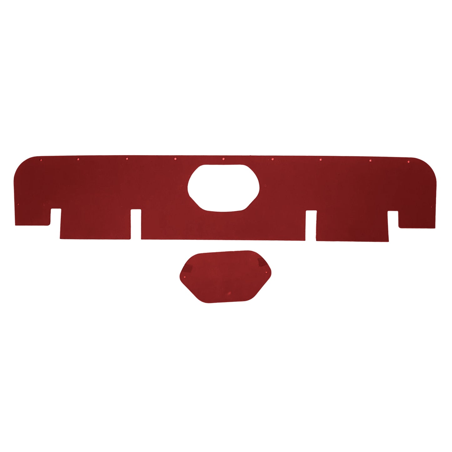 64 CHRYSLER C-BODY POWER BUCKET SEAT TRACK CARPET - MEDIUM RED