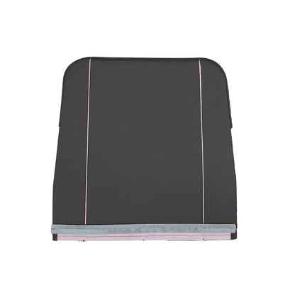 64 DART GT BUCKET SEAT BACK PANELS - BLACK W/ SILVER TINSEL WELT
