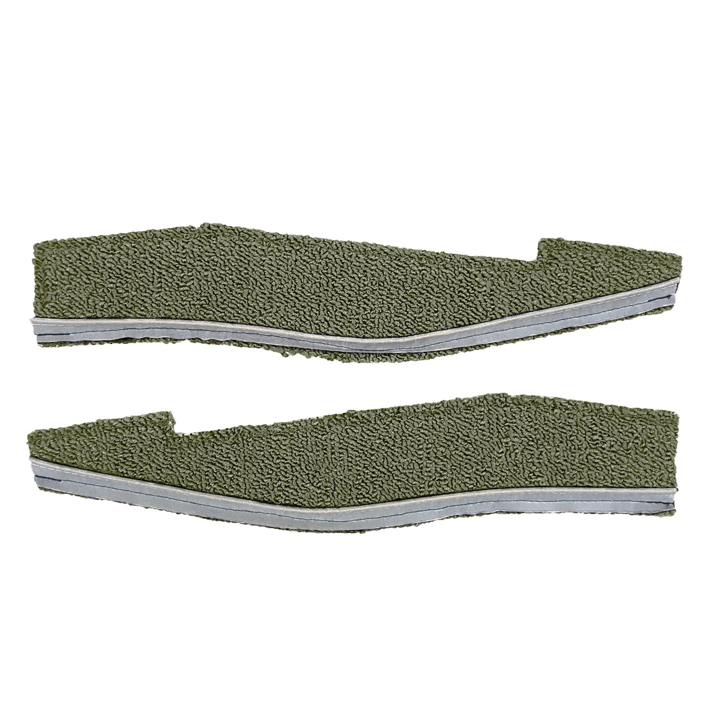 66-67 DODGE/PLYMOUTH B-BODY CONVERTIBLE REAR SEAT CUSHION CARPET PANELS - DARK GREEN