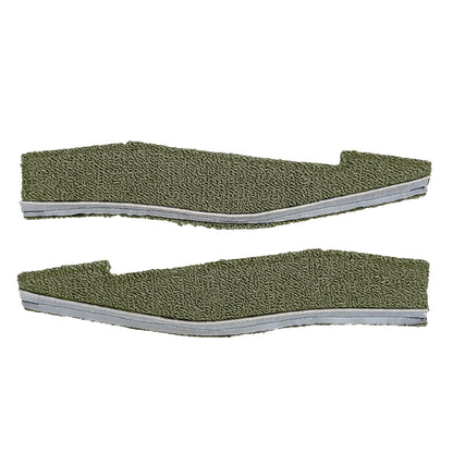 66-67 DODGE/PLYMOUTH B-BODY CONVERTIBLE REAR SEAT CUSHION CARPET PANELS - DARK GREEN