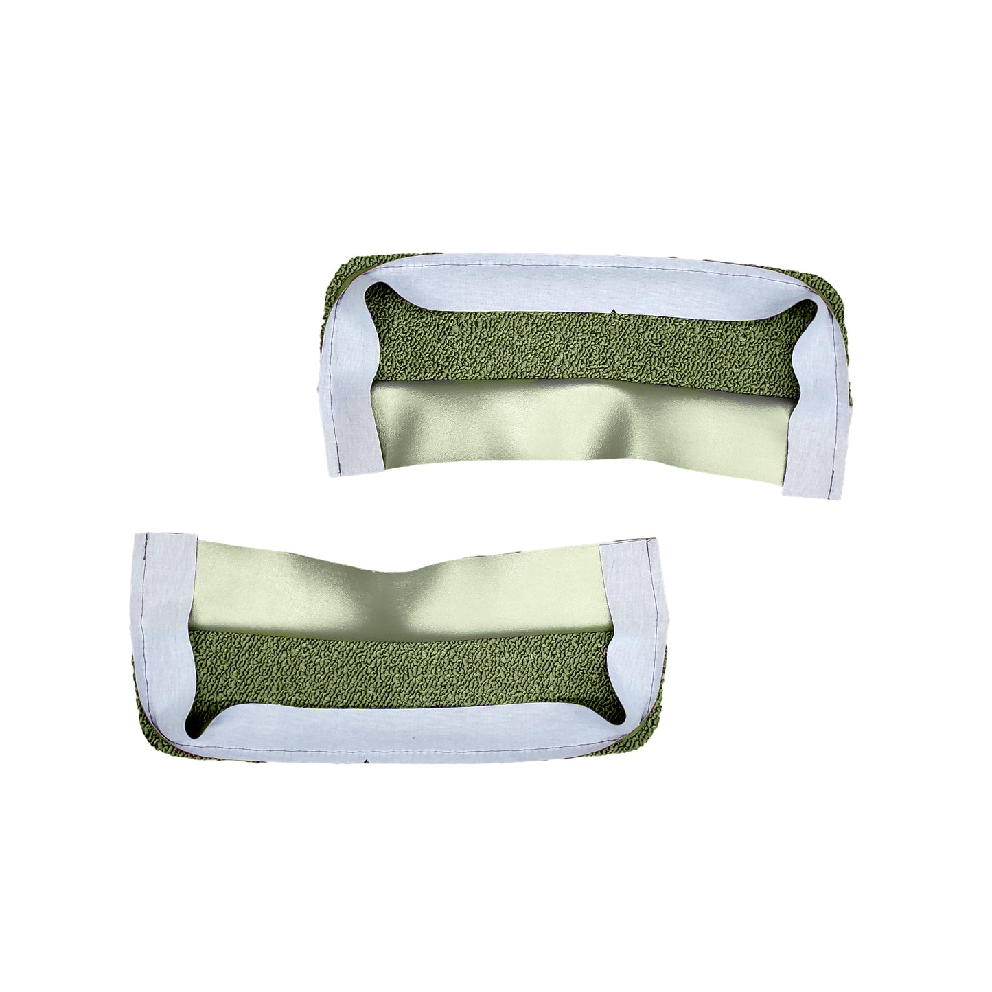 66-67 CHARGER BUCKET SEAT BACK PANEL CARPET - DARK GREEN