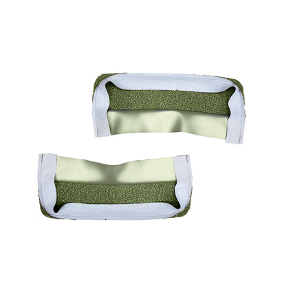 66-67 CHARGER BUCKET SEAT BACK PANEL CARPET - DARK GREEN