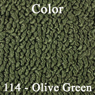 1969/1972 GM (POST) KICK PANEL CARPET W/O AIR - OLIVE GREEN