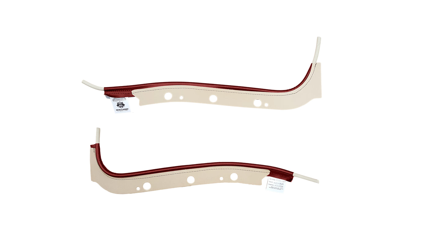 68 GM A-BODY COUPE DOOR JAMB WINDLACE - DARK RED