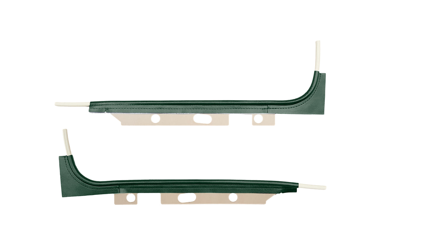 69 GM A-BODY HTP/CONV. DOOR JAMB WINDLACE - DARK GREEN